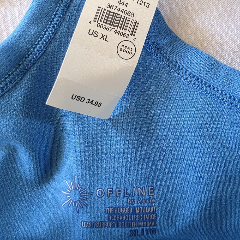 Women's Blue Sports Bra - Picture 3 of 6
